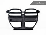 back side of dry carbon grille for bmw m3 g80 bmw m4 g82 and bmw m4 g 83 by autotecknic avanzato style