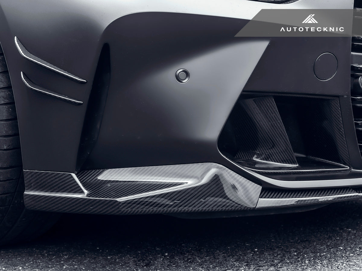 dry carbon fiber front bumper lower vent set for bmw g80 m3 by autotecknic