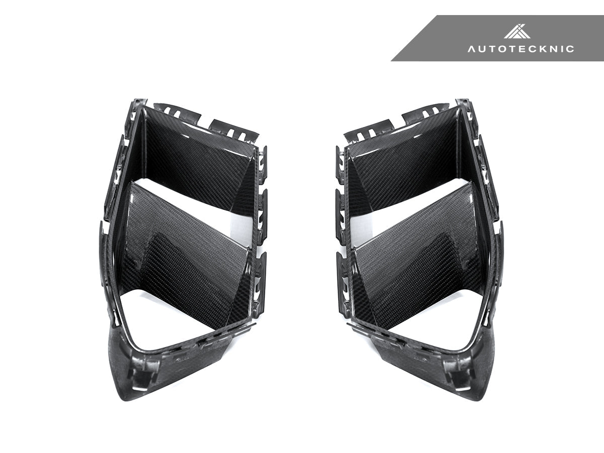 dry carbon fiber front bumper lower vent set for bmw m4 g83 by autotecknic