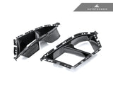 dry carbon fiber front bumper lower vent set for bmw m3 g80 bmw m4 g82  by autotecknic