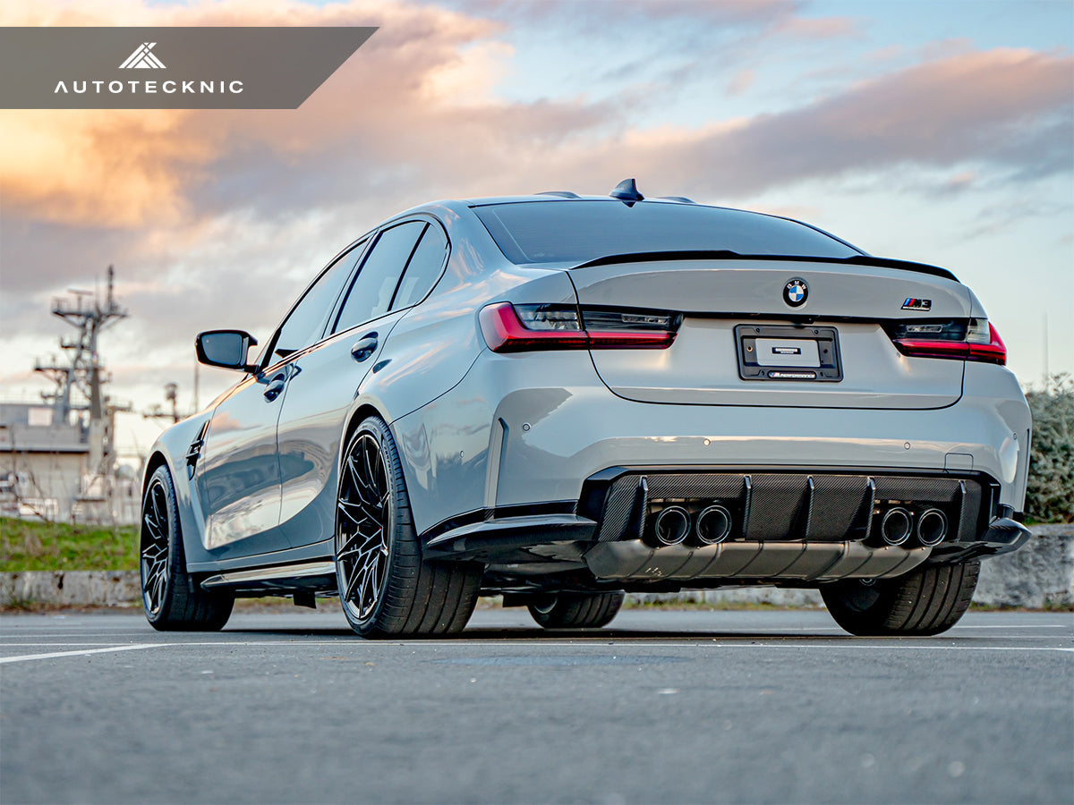 bmw m3  g80 carbon fiber rear performante diffuser by autotecknic