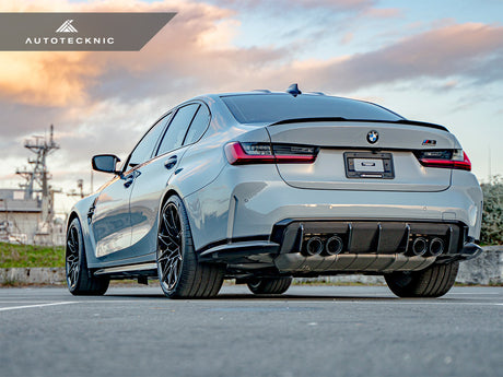 bmw m3  g80 carbon fiber rear performante diffuser by autotecknic