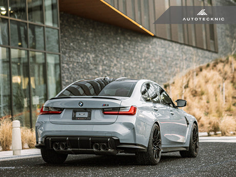bmw m3 g80 with a carbon fiber rear performante diffuser by autotecknic