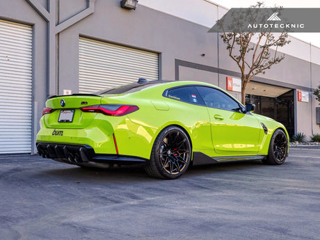 bmw m4 g82 with a carbon fiber performante diffuser by autotecknic
