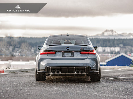bmw m4 g80 with a carbon fiber rear performante diffuser by autotecknic