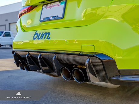 bmw m4 g82 carbon fiber rear performante diffuser by autotecknic