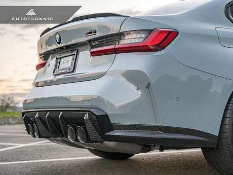 bmw m3 g80 carbon fiber rear performante diffuser by autotecknic