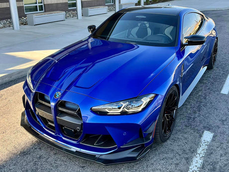 dry carbon fiber versus front aero lip for bmw m3 and m4 g80 g82 g83 by autotecknic