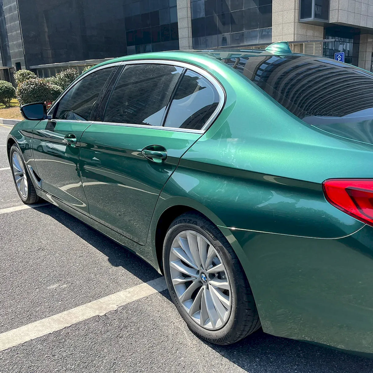 emerald green car vinyl wrap