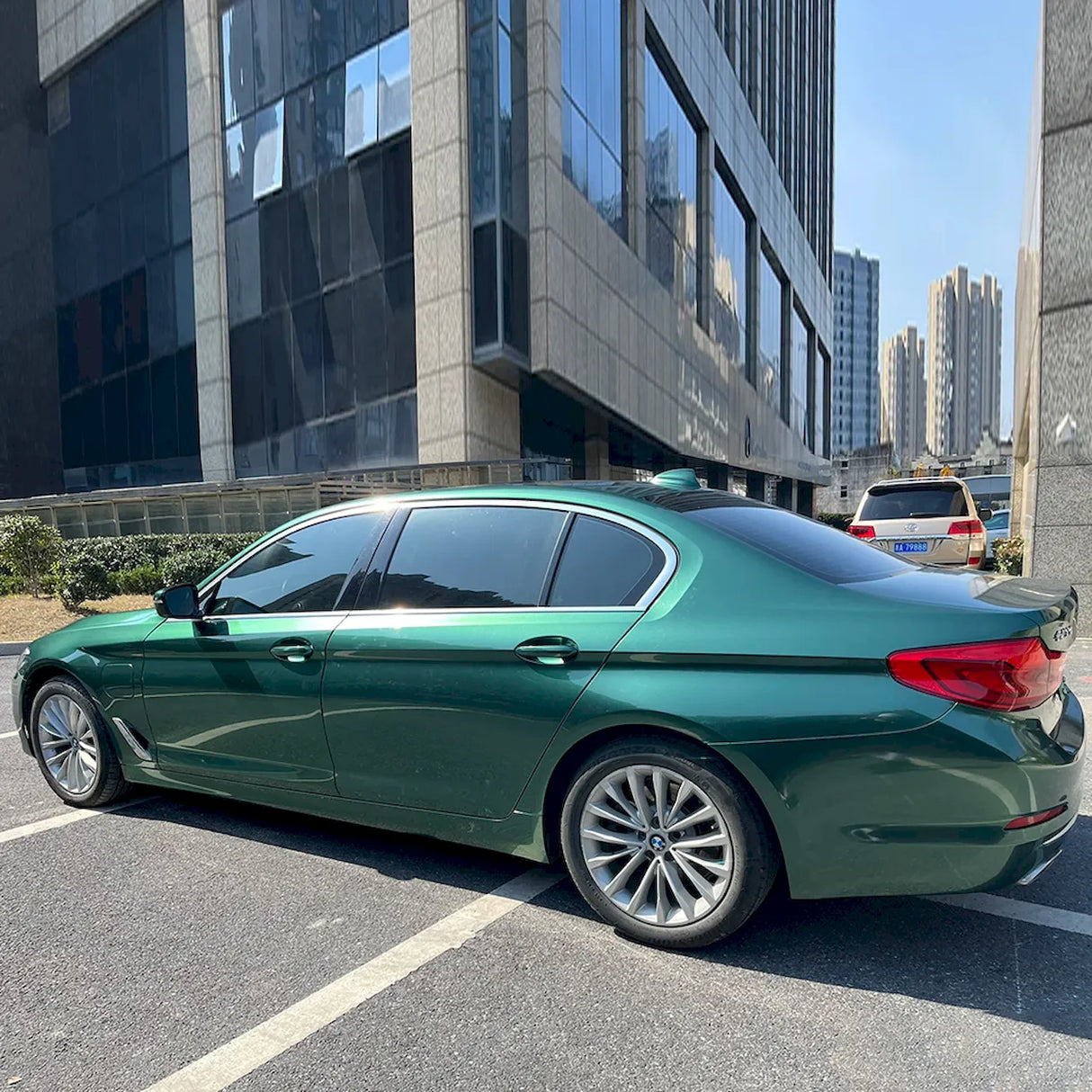 emerald green car vinyl wrap