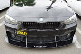 front splitter for bmw f30 and f32 with a bmw m3 m4 rep bumper by aeroflowdynamics