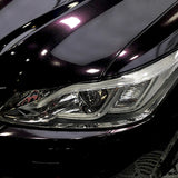 midnight red car wrap in the darker setting