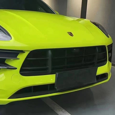 gloss acid green car wrap up close