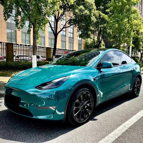 gloss hell green car wrap