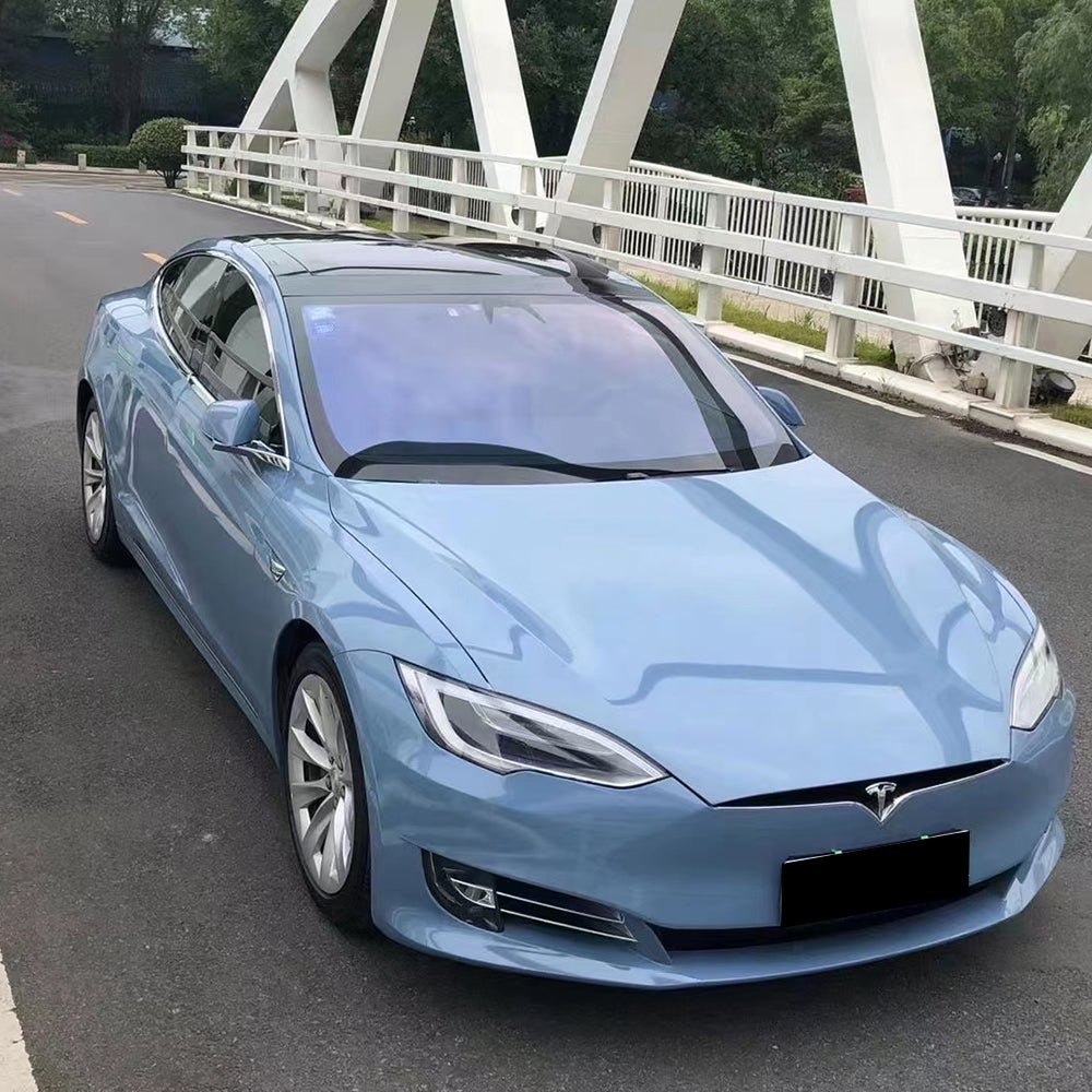 gloss haze blue car wrap