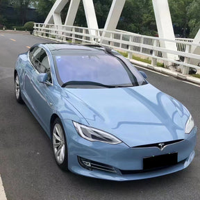 gloss haze blue car wrap