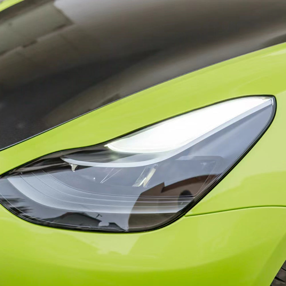 close up shot of gloss bur green car wrap