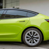 gloss bur green car wrap close up shot