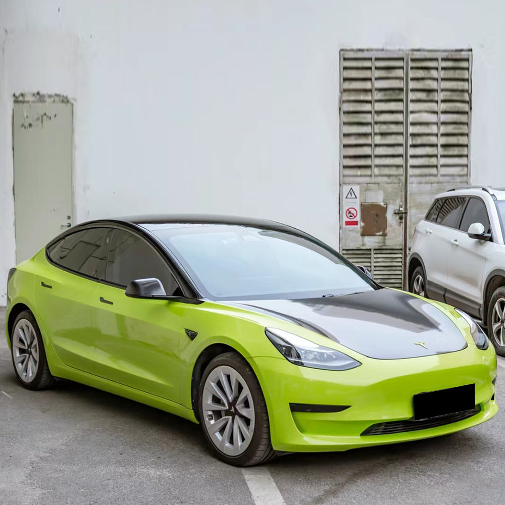 car wrapped in gloss bur green car wrap