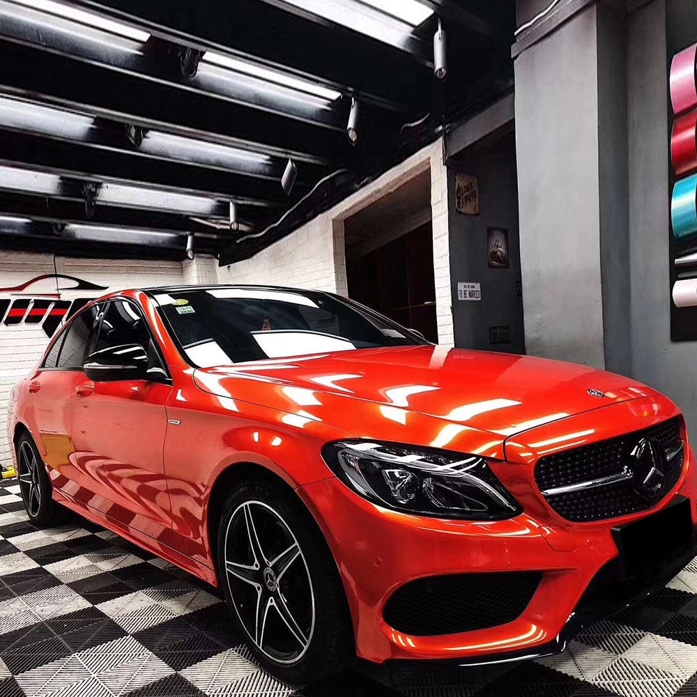Gloss Carmine Red Car Wrap