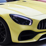 front of a car wrapped in gloss chanel car wrap
