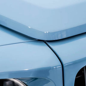 gloss china blue car wrap up close