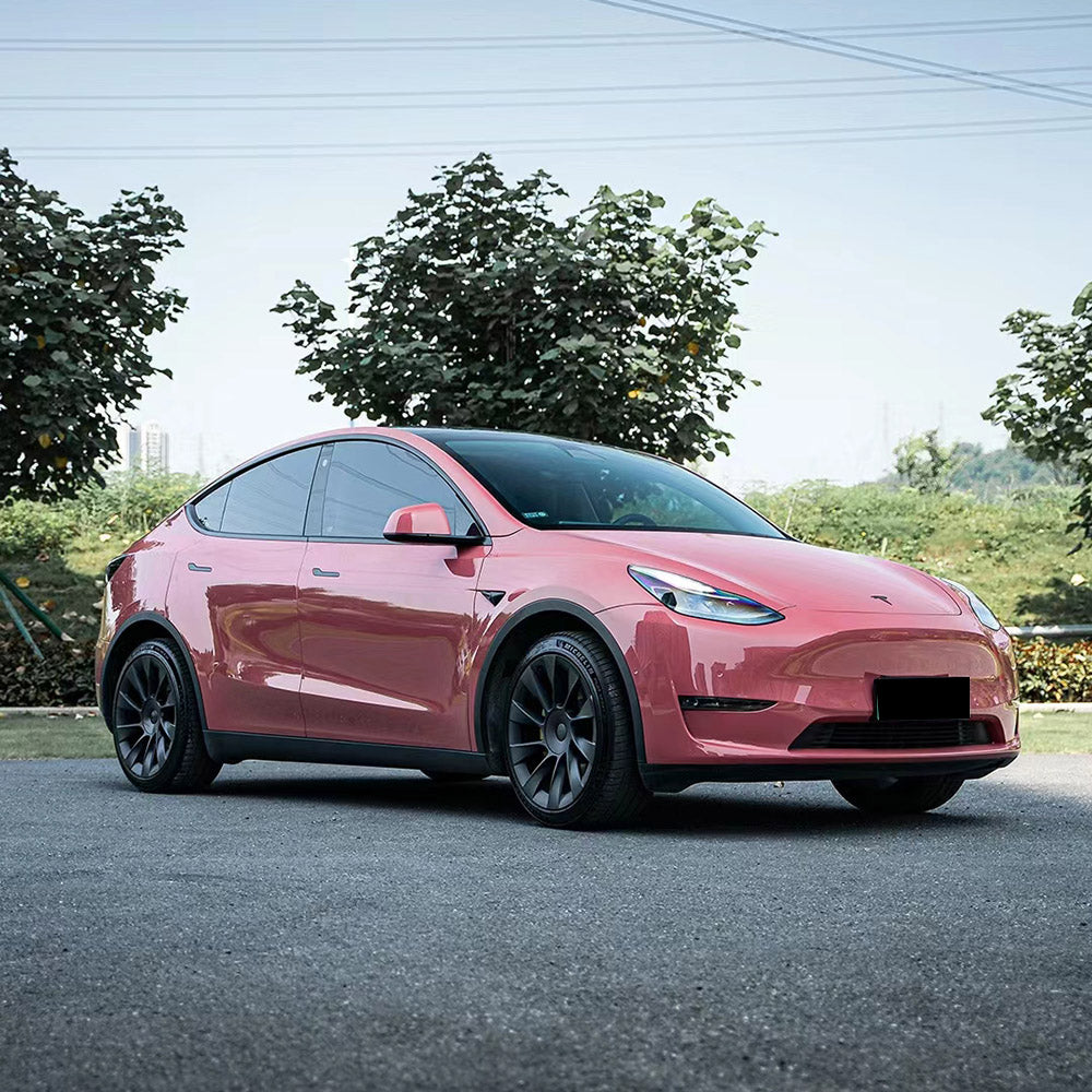 car wrapped in gloss dark plum sauce car wrap