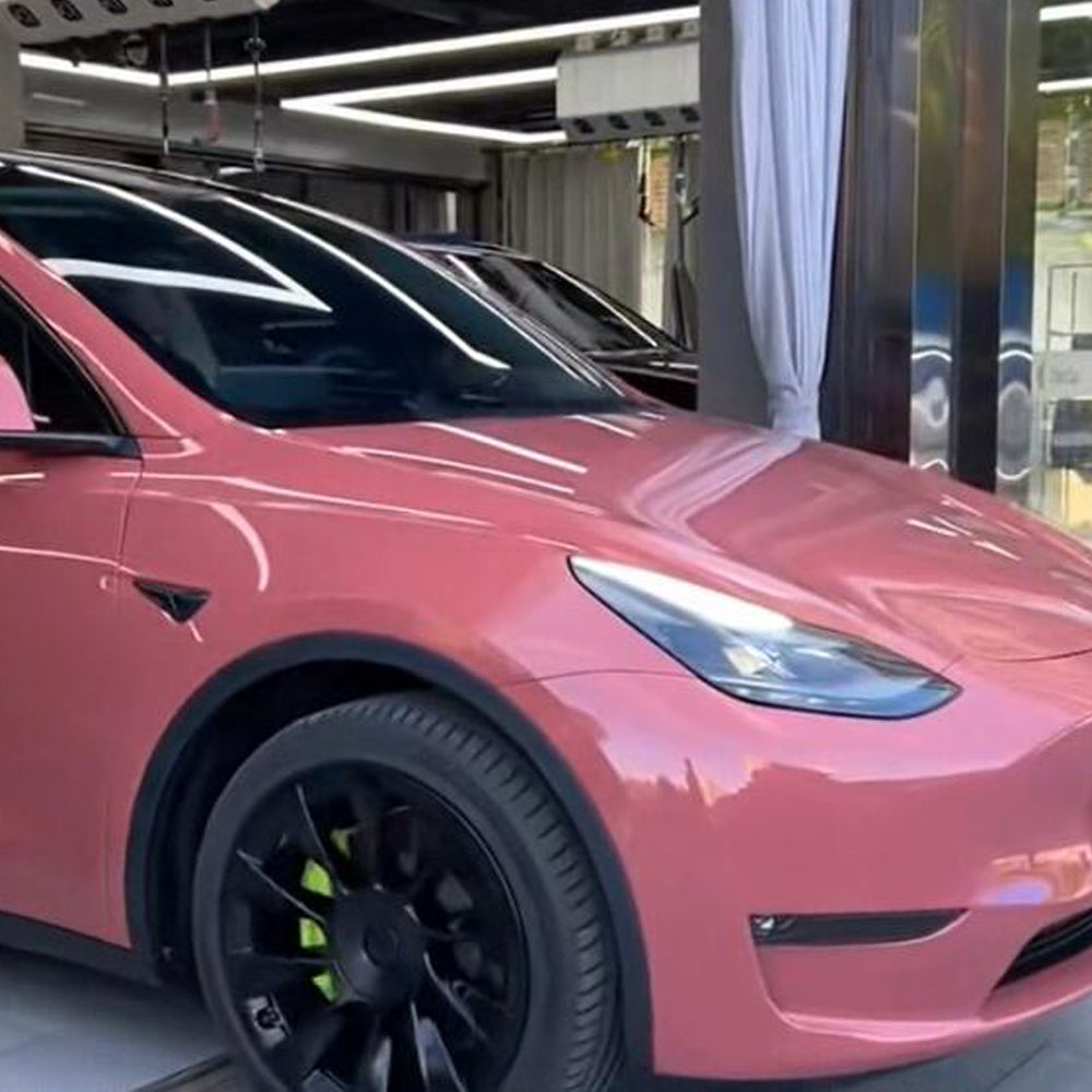 gloss dark plum sauce car wrap