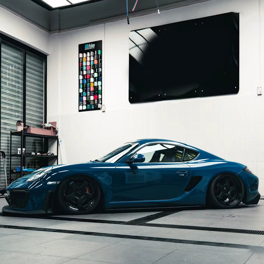 gloss deep blue car wrap