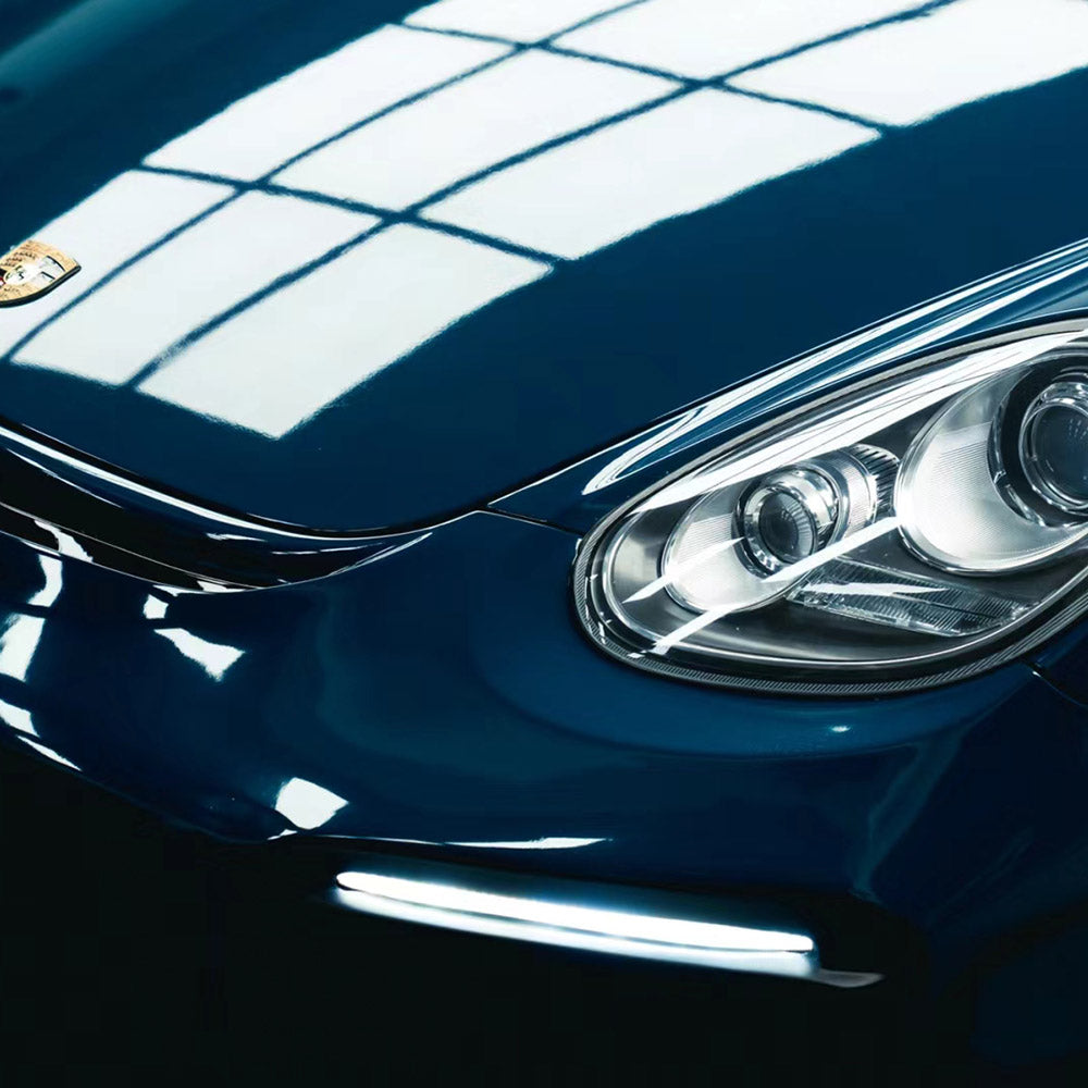 gloss deep blue car wrap