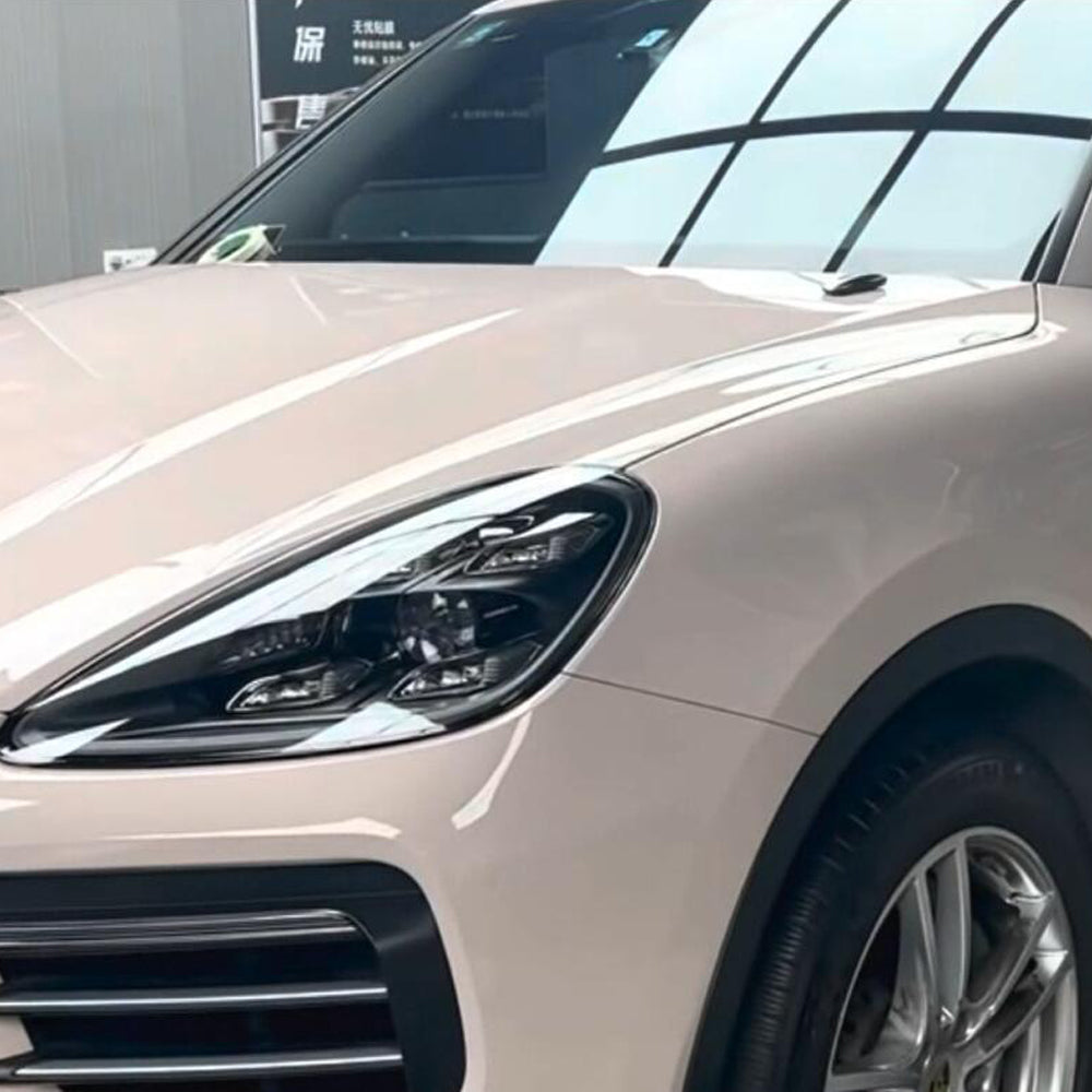 gloss first love pink car wrap installed on a suv
