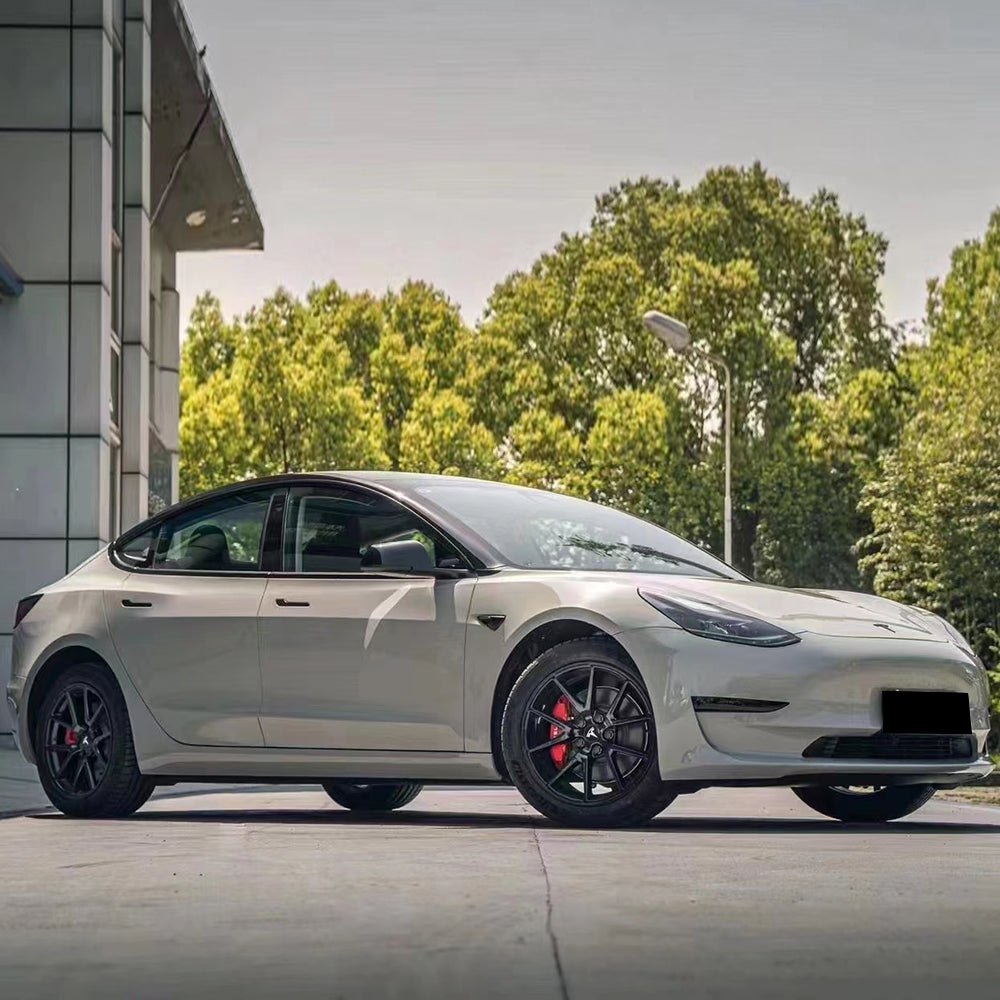 gloss metallic gray car wrap