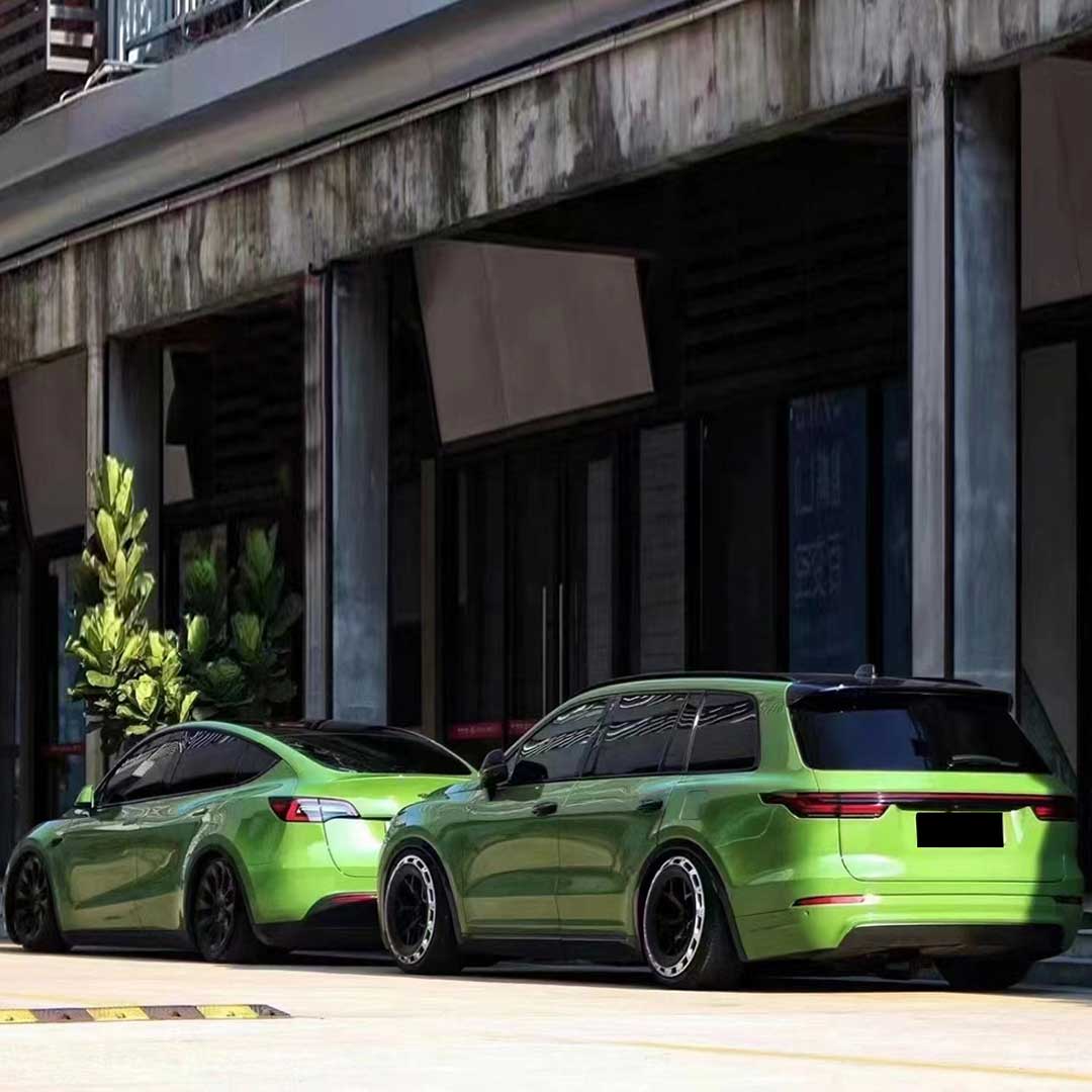 gloss racing green car wrap