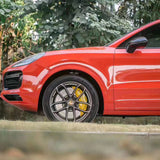 close up shot of gloss redish orange car wrap