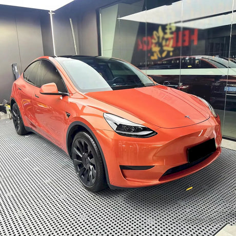 gulf orange vinyl car wrap