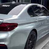 bmw wrapped in highland metallic silver green car wrap