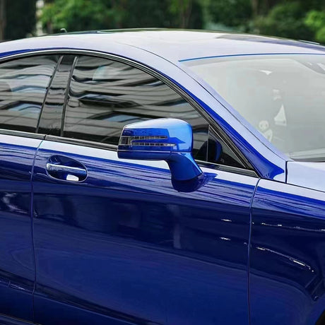 liquid ocean blue car wrap on a car
