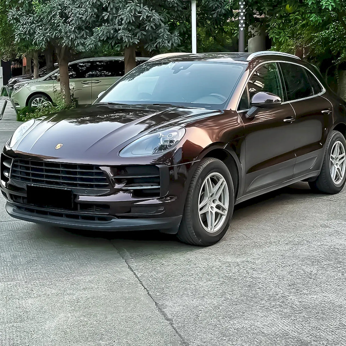mahogany red gloss car wrap