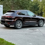 mahogany red car wrap installed on a vehicle