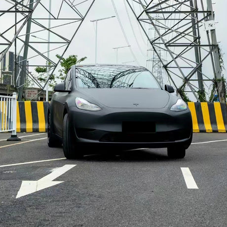 matte chrome black car wrap