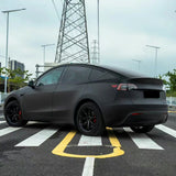 car wrapped in matte chrome black car wrap