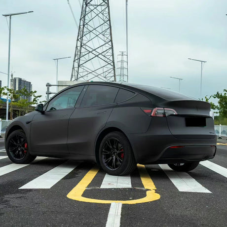 car wrapped in matte chrome black car wrap