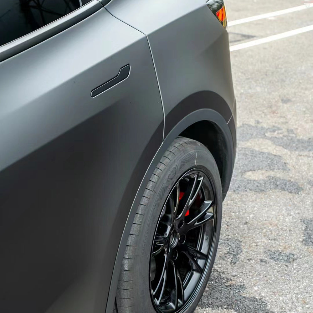 close up matte chrome black car wrap