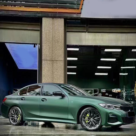 matte emerald green car wrap