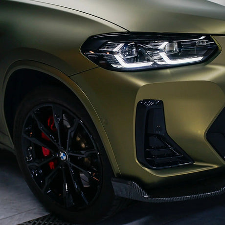 matte lightning green brown car wrap close up look