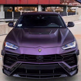 a car wrapped in matte magic purple car wrap