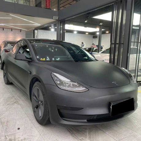 matte sanding black car wrap