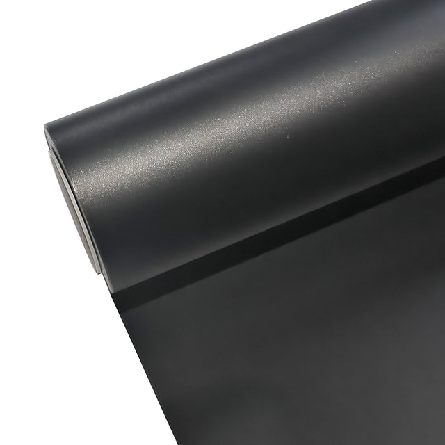 matte sanding black car wrap sample photo