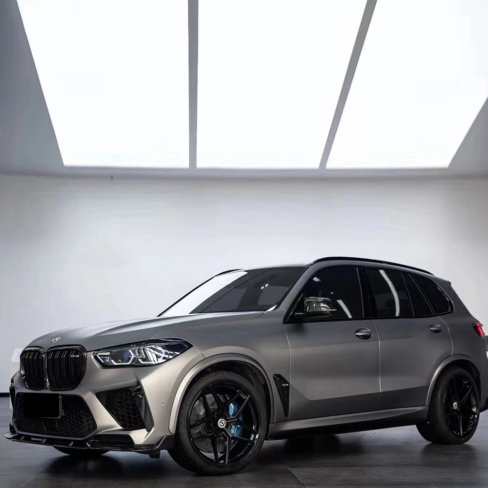 matte selenite grey car wrap on a bmw