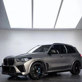 matte selenite grey car wrap on a bmw